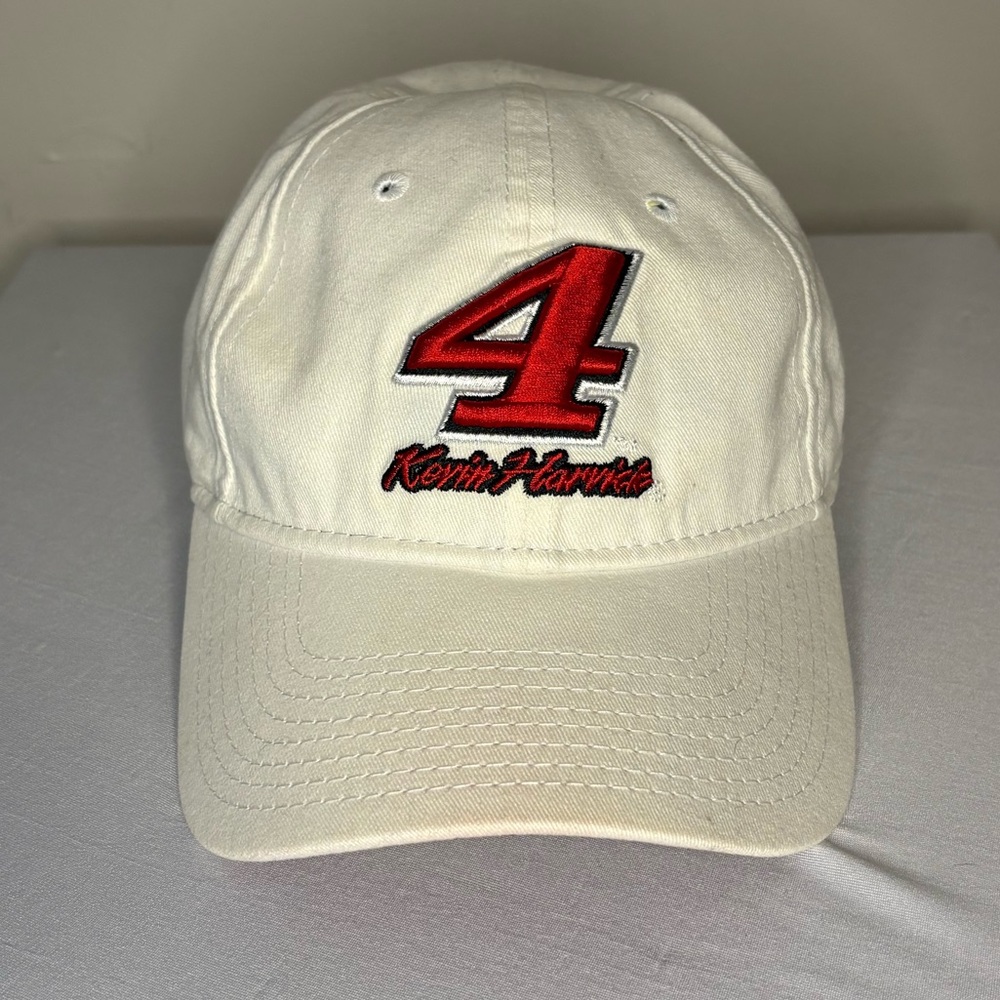 Kevin Harvick white and red nascar baseball cap